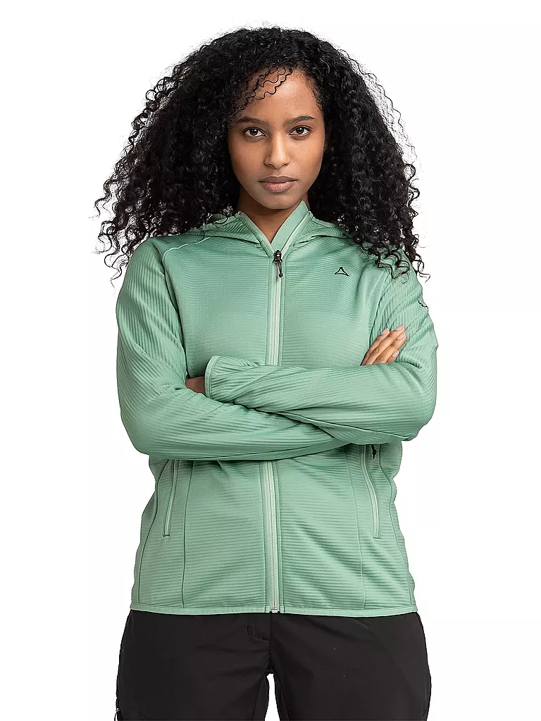 SCHÖFFEL | Veste polaire à capuche Cascata pour femmes | Menthe