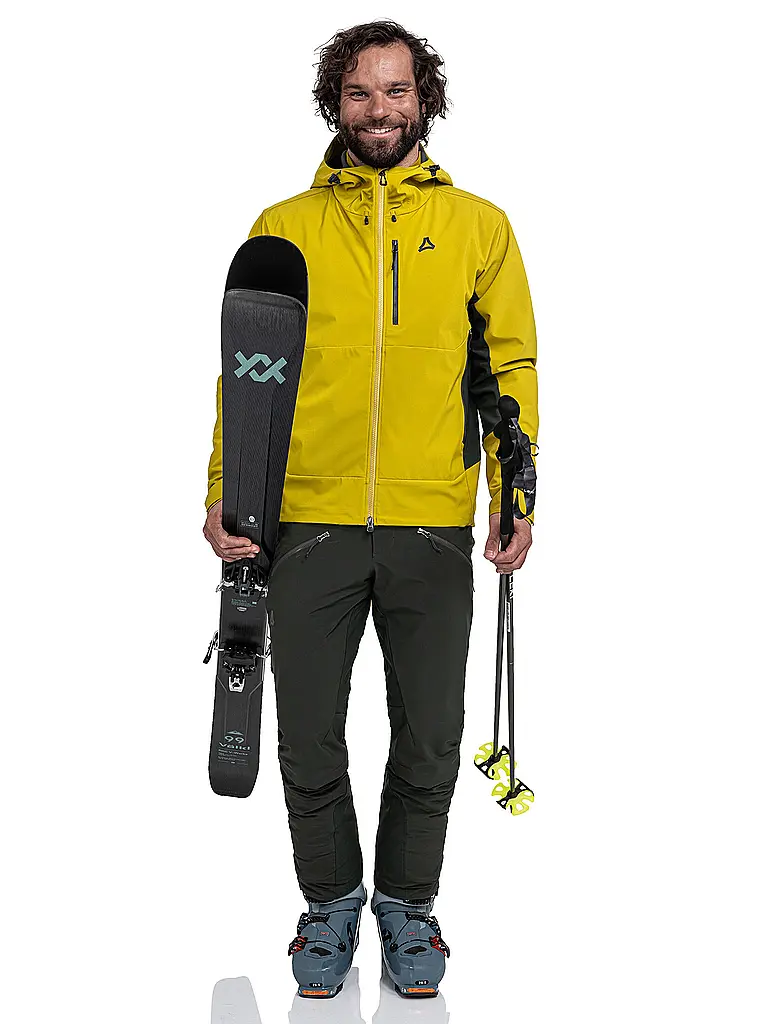 SCHÖFFEL | Veste softshell de randonnée pour homme Milagle à capuche | Or