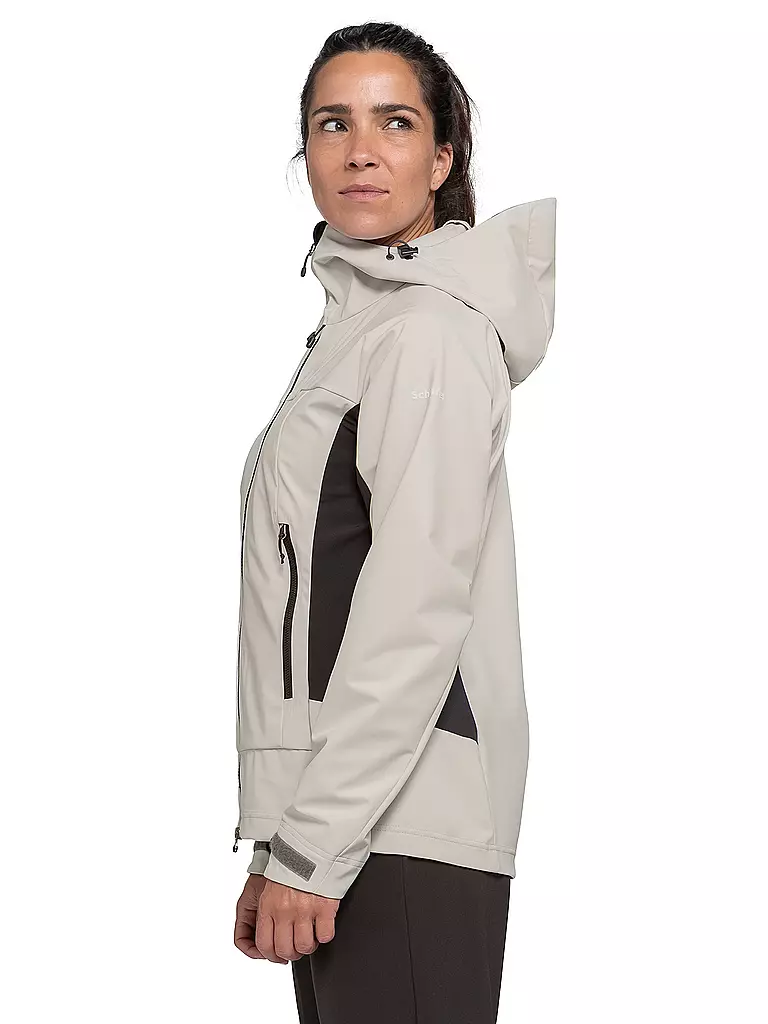 SCHÖFFEL | Veste softshell femme Blaueis à capuche | Blanc