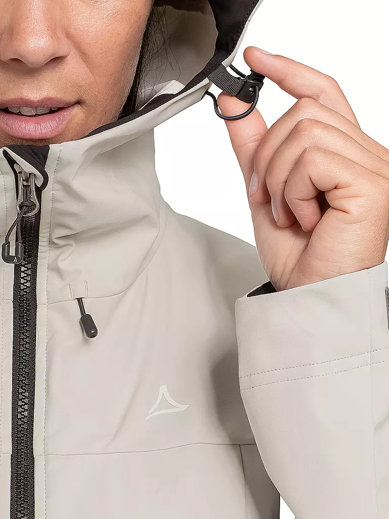 SCHÖFFEL | Veste softshell femme Blaueis à capuche | Blanc