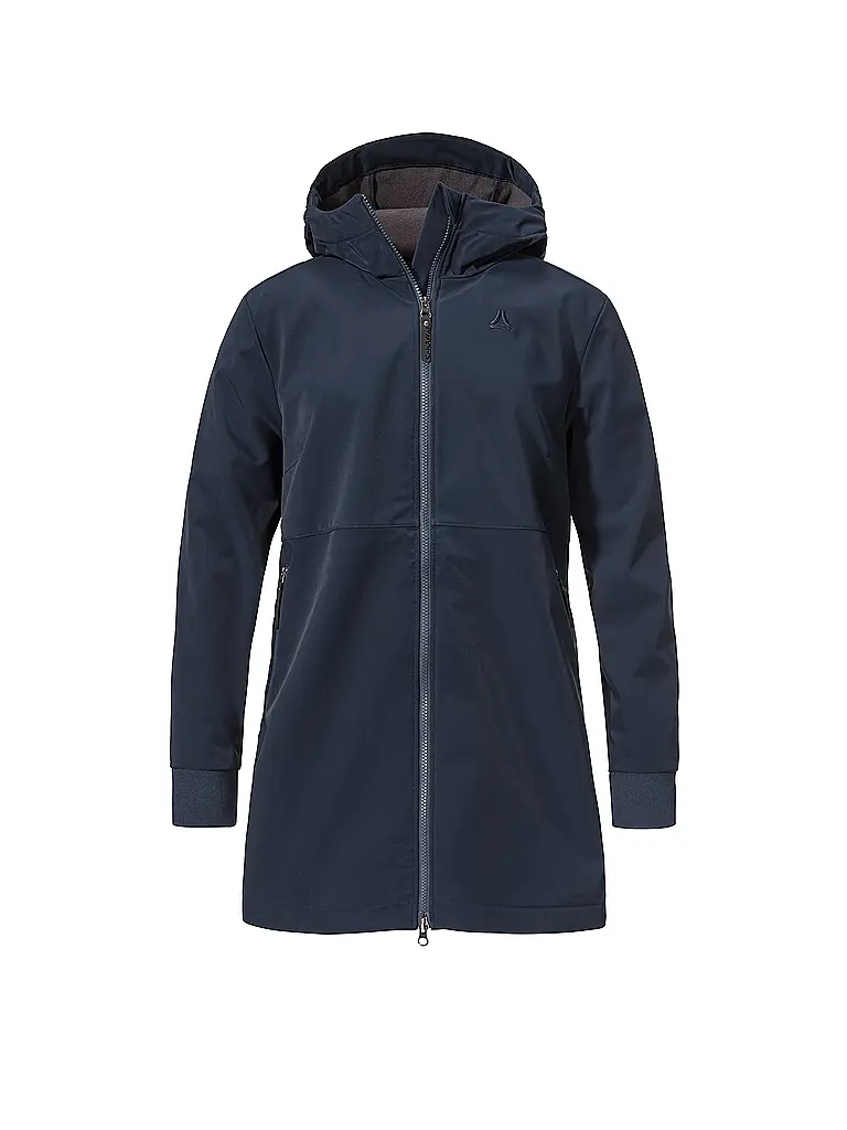 SCHÖFFEL | Veste Softshell Femme Style Suavio à capuche | Bleu foncé