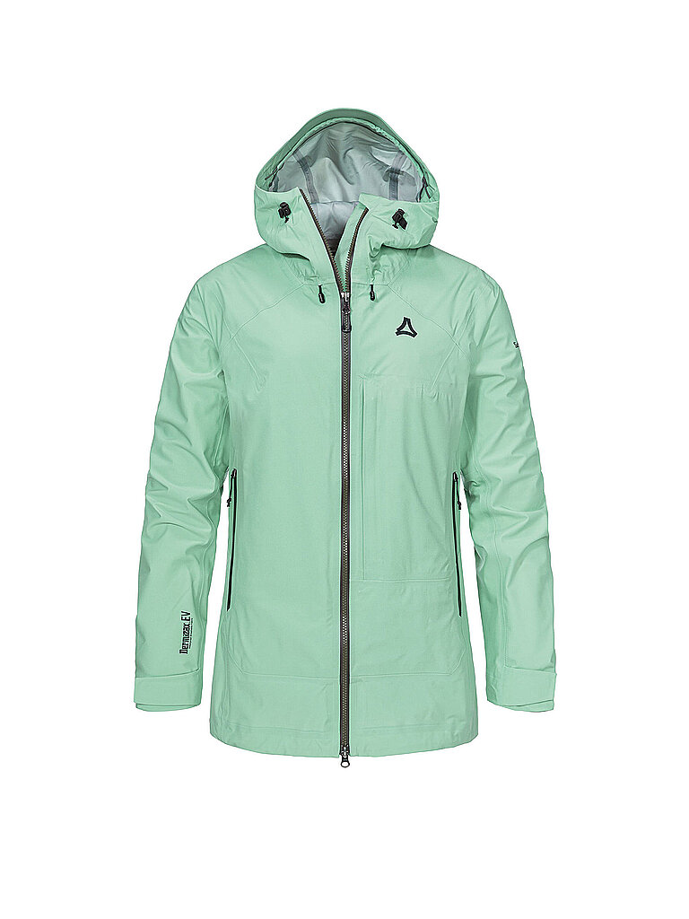 Veste de randonnée Milagle 3L à capuche menthe 36