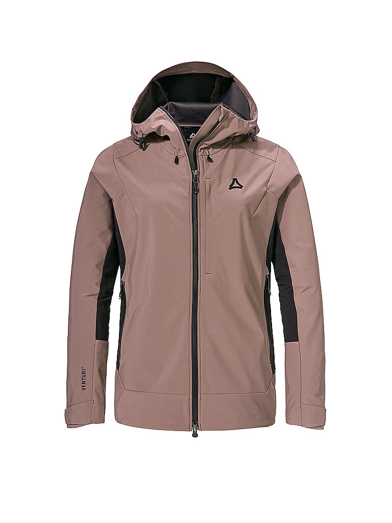 Veste softshell de randonnées Milagle à capuche marron clair 38