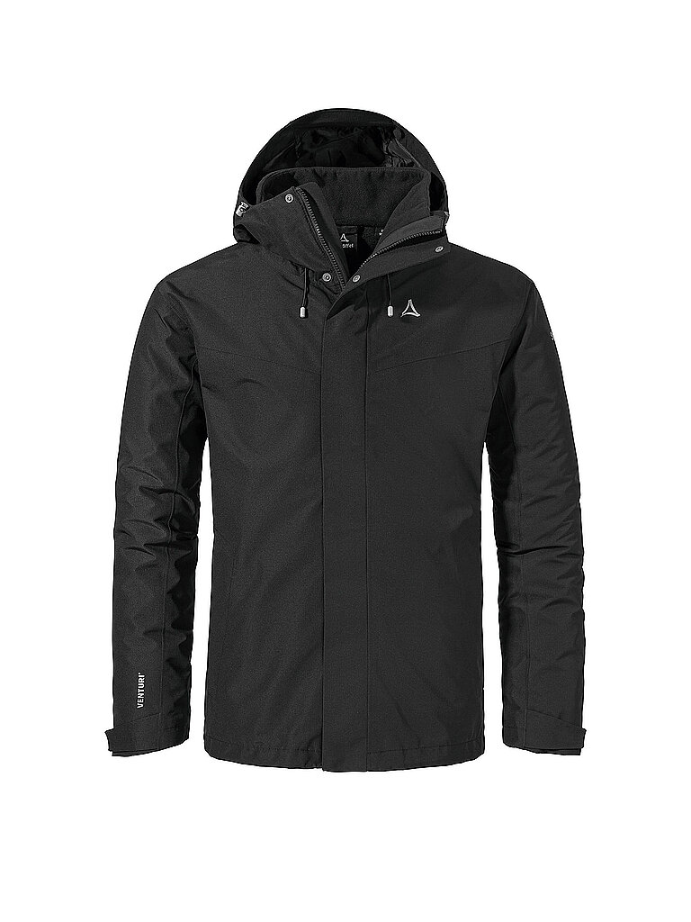 Veste de randonnée Okere eL 3en1 à capuche noir 58