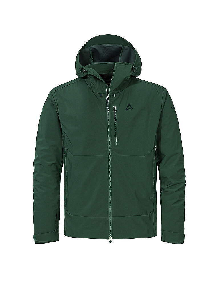 Veste softshell de randonnée Milagle à capuche vert foncé 58