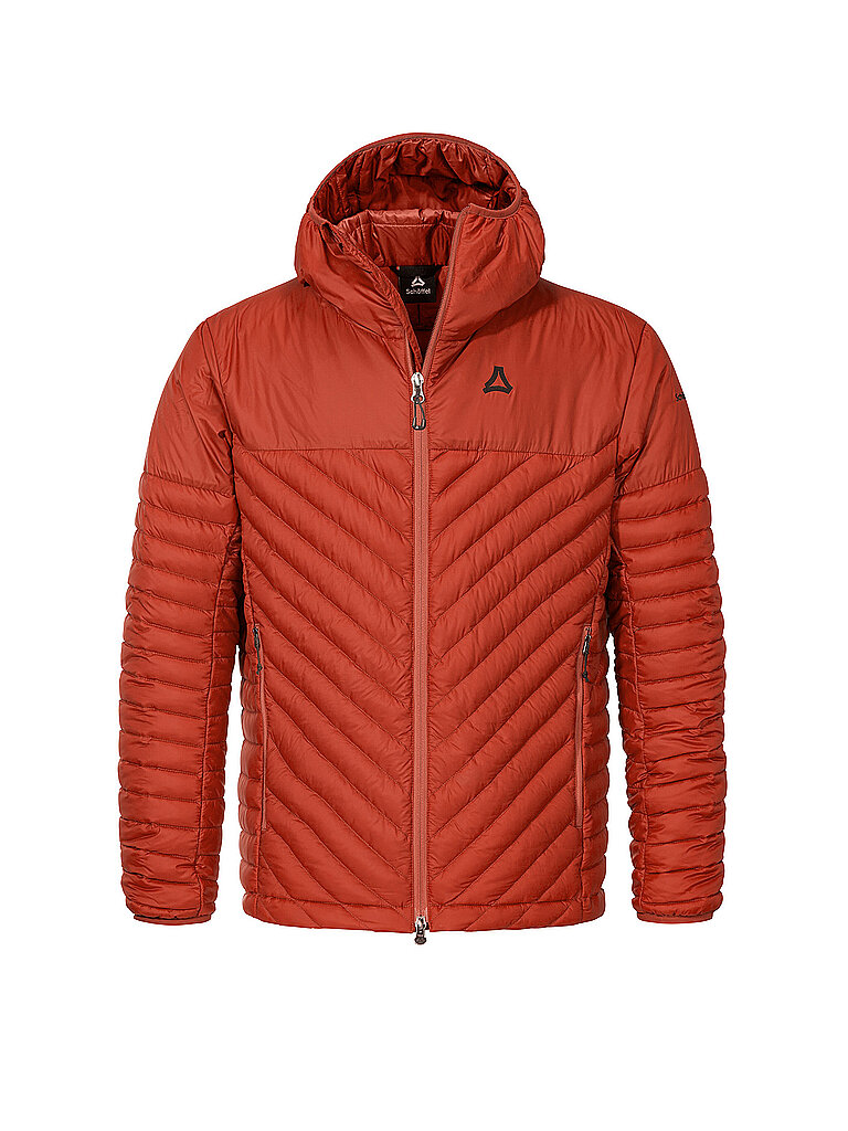 Veste isolante Ă capuche en duvet Cascata rouge 48