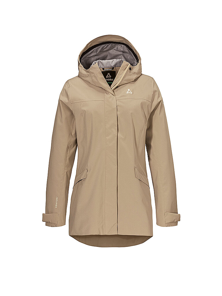 Parka de randonnée Style Circ 2L à capuche beige 36