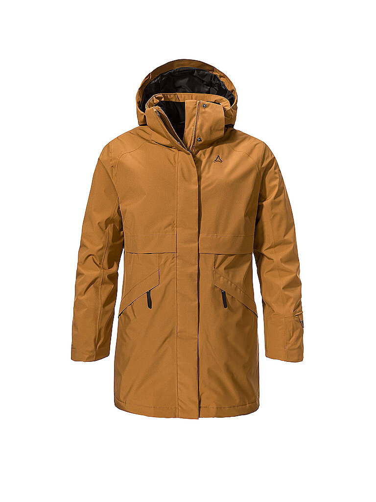 Parka d'hiver Malkay Ă capuche moutarde 36