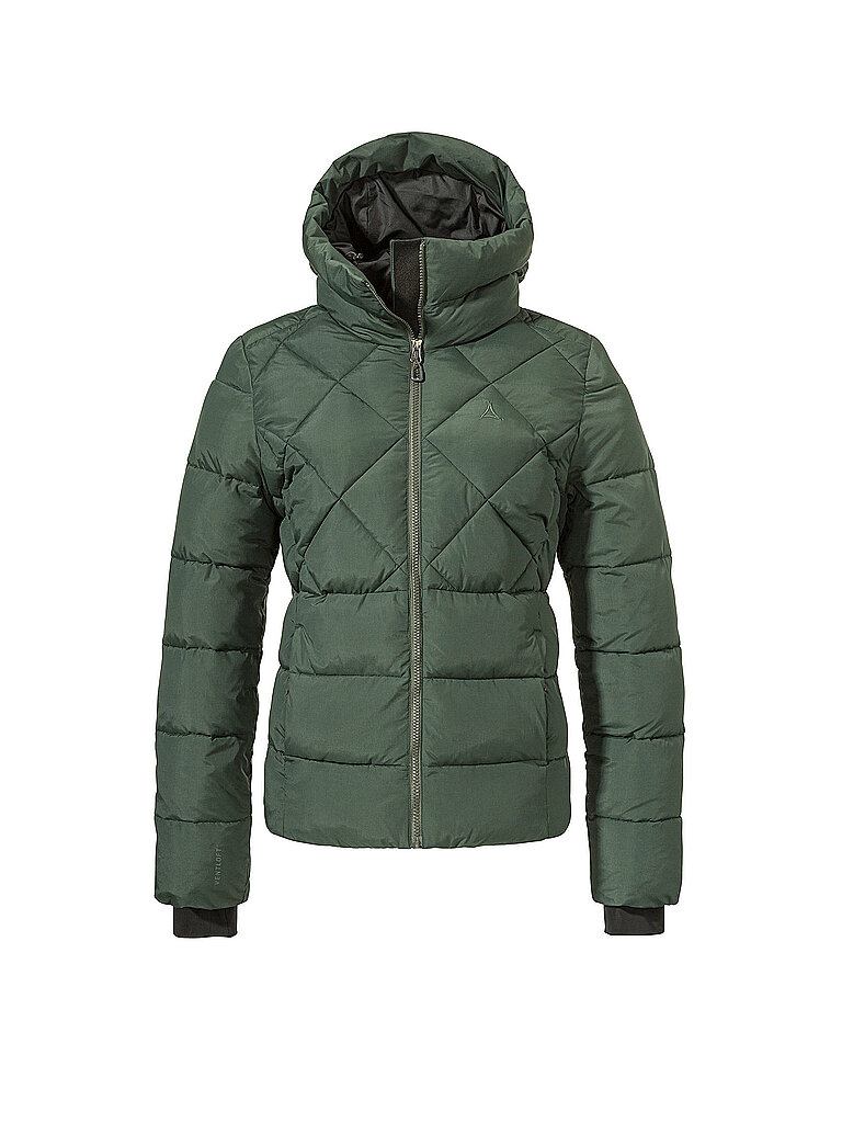 Veste d'hiver isolante à capuche Boston vert foncé 42