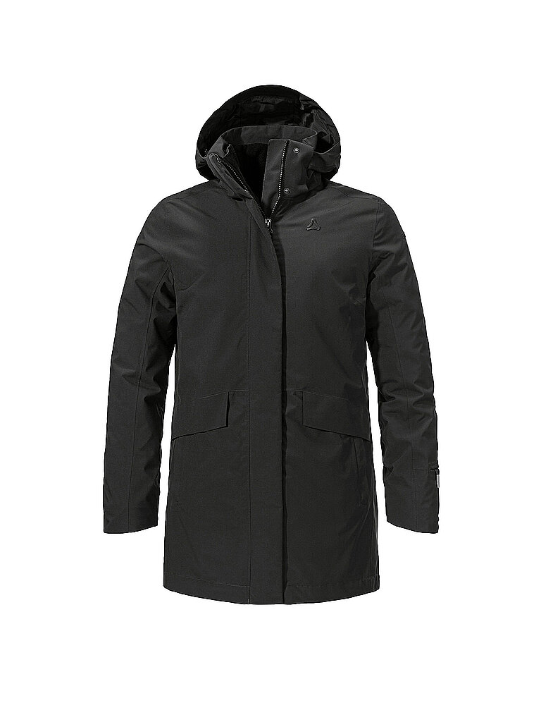 Parka d'hiver 3 en 1s Style Borkol à capuche noir 36