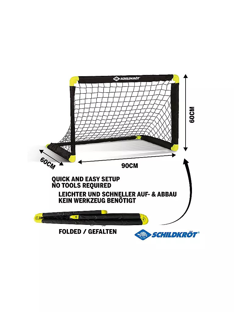 SCHILDKRÖT | But de football pliable | Noir