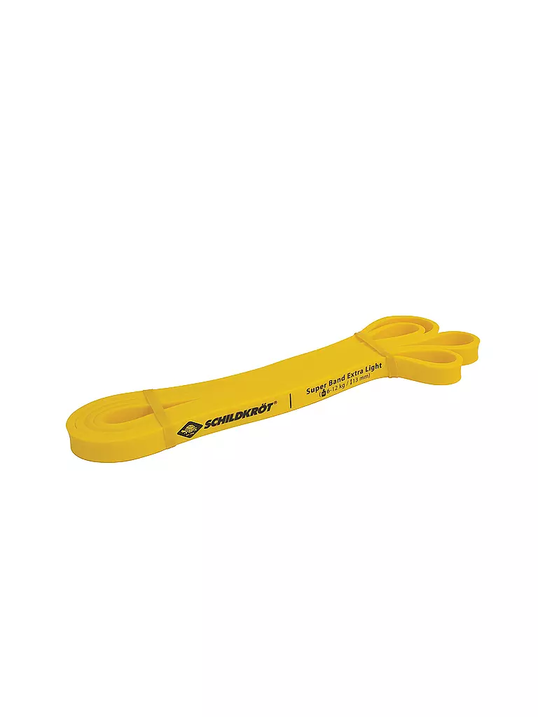 SCHILDKRÖT | Super Band Extra Light, bandes de résistance Premium avec résistance de 6 à 12 kg, largeur 13 mm | Jaune