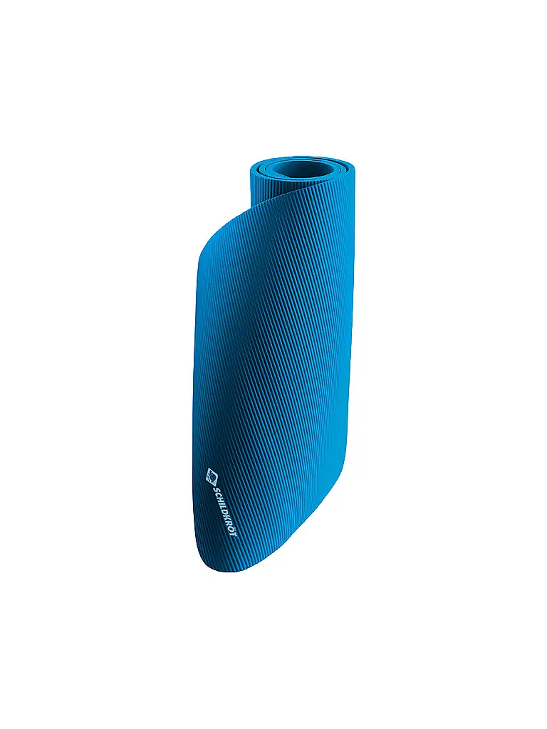 SCHILDKRÖT | Tapis de fitness 10 mm, bleu, avec sangle de transport | Bleu