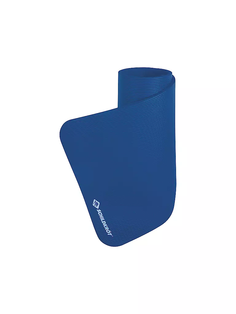 SCHILDKRÖT | Tapis de fitness XL, 15 mm, bleu, avec sangle de transport |