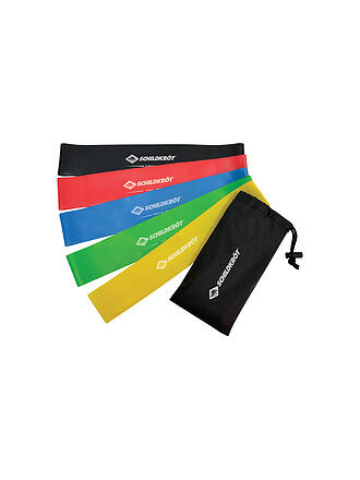 SCHILDKRÖT | Bandes de résistance, lot de 5 avec différents niveaux de difficulté, avec sac de transport