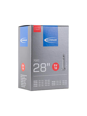 SCHWALBE | Chambre à air de vélo N°18 Extra Light SV40 (28"/700C)
