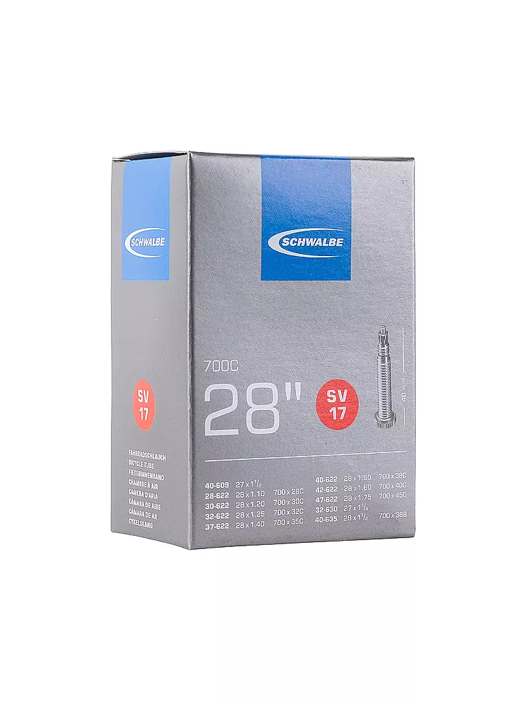 SCHWALBE | Chambre à air de vélo n°17 SV40 (28"/700C) | Noir