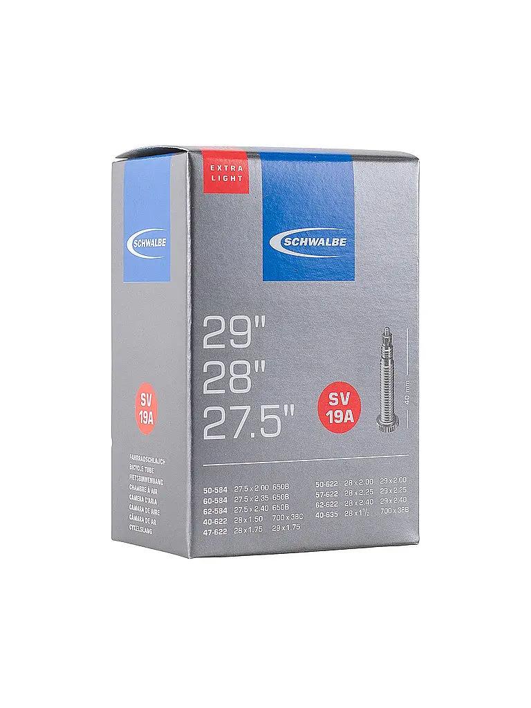 SCHWALBE | Chambre à air pour vélo 27.5-29" Extralight | 