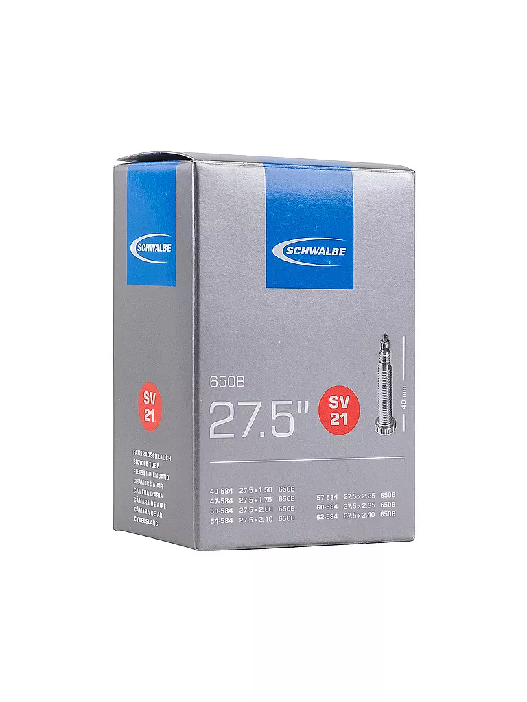 SCHWALBE | Chambre à air vélo N°21 SV40 (27.5") | Noir