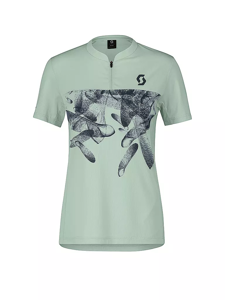 SCOTT | Maillot de cyclisme femme Trail Flow Zip SS | Vert clair