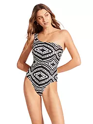 SEAFOLLY | Damen Badeanzug One Shoulder Zanzibar | Noir