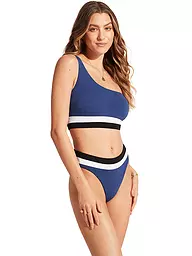 SEAFOLLY | Damen Bikinihose Slice Of Splice High Rise | Bleu