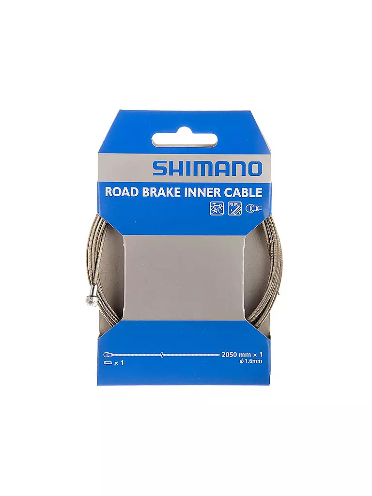 SHIMANO SB | Câble de frein de vélo Race 1,6x2050mm | Argent