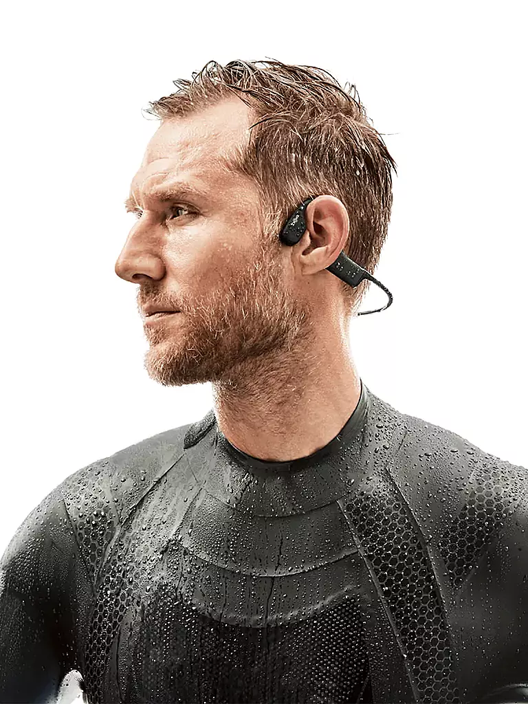 SHOKZ | Casque de sport à conduction osseuse OpenSwim | Noir