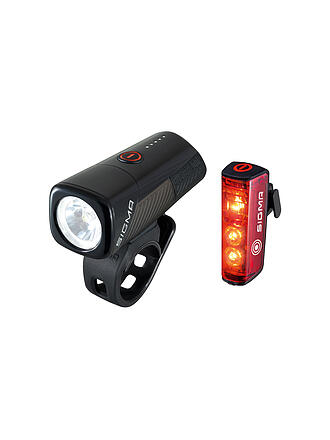 SIGMA | Kit d'éclairage de vélo à batterie Buster 400 avec feu arrière Blaze Flash