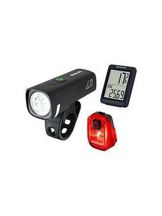 SIGMA | Kit de vélo Ride Safe To School Bundle AURA 40, HIRO 10, BC 5.0 WR