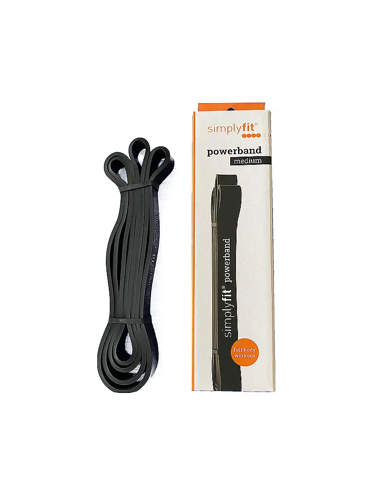 SIMPLY FIT | Bande d'entraînement Power Band Noir Moyen | 