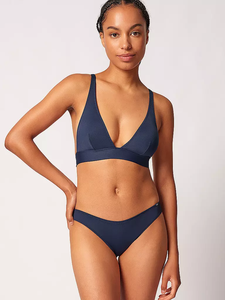SKINY | Haut de bikini triangle pour femme avec coussinets amovibles | Bleu foncé
