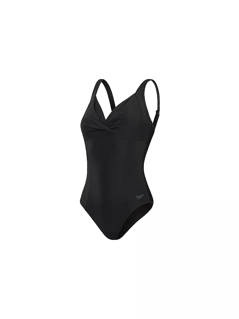 SPEEDO | Maillot de bain sculptant croisé à nœud pour femme | Noir