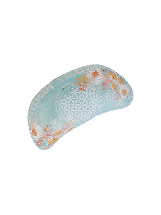 SPIRIT OF OM | Coussin de méditation demi-lune jade/orange