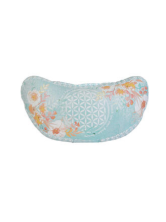 SPIRIT OF OM | Coussin de méditation demi-lune jade/orange