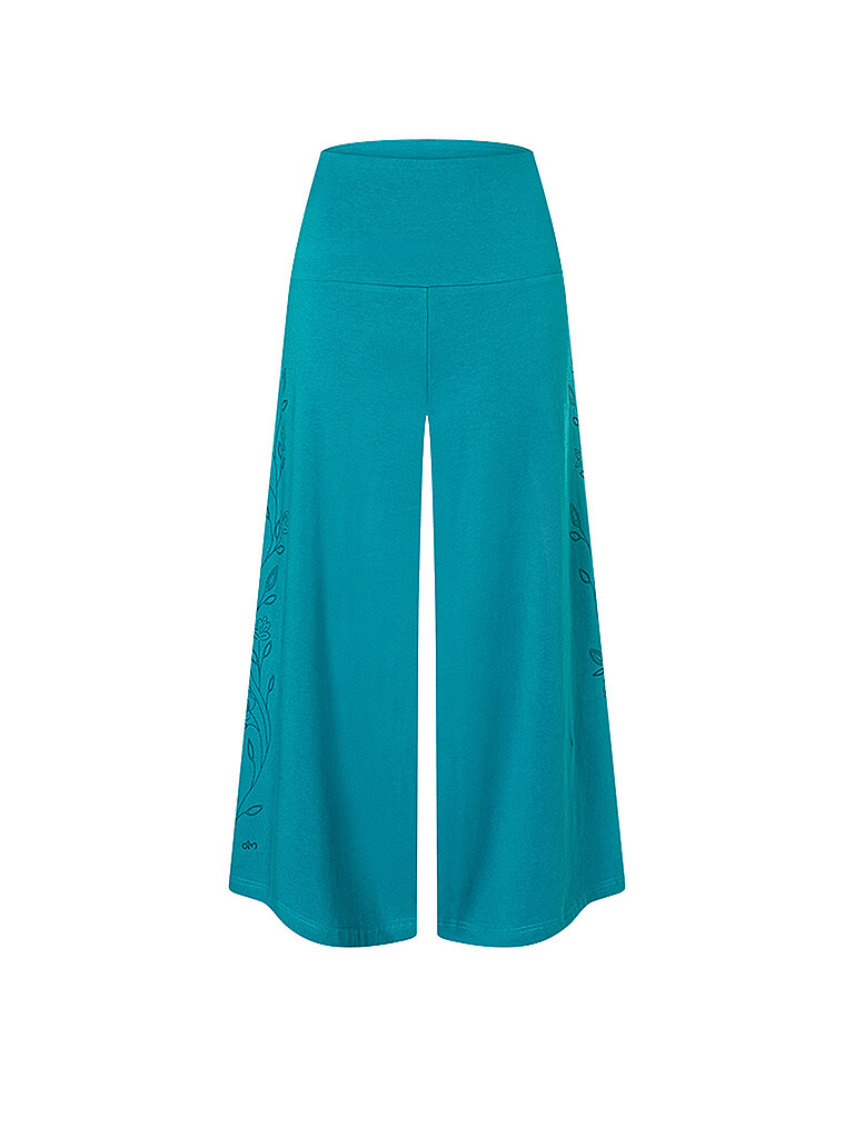Pantalon de yoga culottes turquoise S