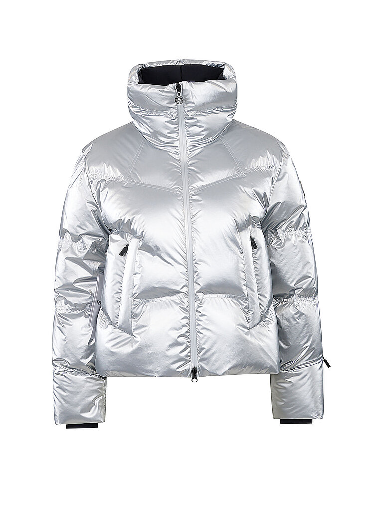 Doudoune de skis à l'aspect métallique tendance gris clair 38