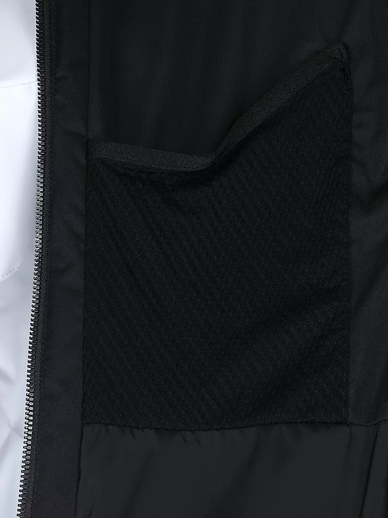 SPORTALM | Damen Skijacke mit Sternen-Muster und Gürtel  | Blanc