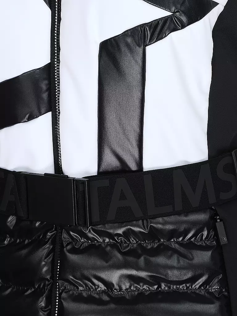 SPORTALM | Damen Skijacke mit Sternen-Muster und Gürtel  | Blanc