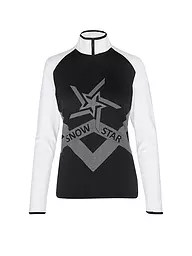 SPORTALM | Damen Unterzieh Zipshirt mit Folien-Print  | Noir