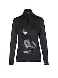 SPORTALM | Damen Unterzieh Zipshirt mit Motiv | Noir
