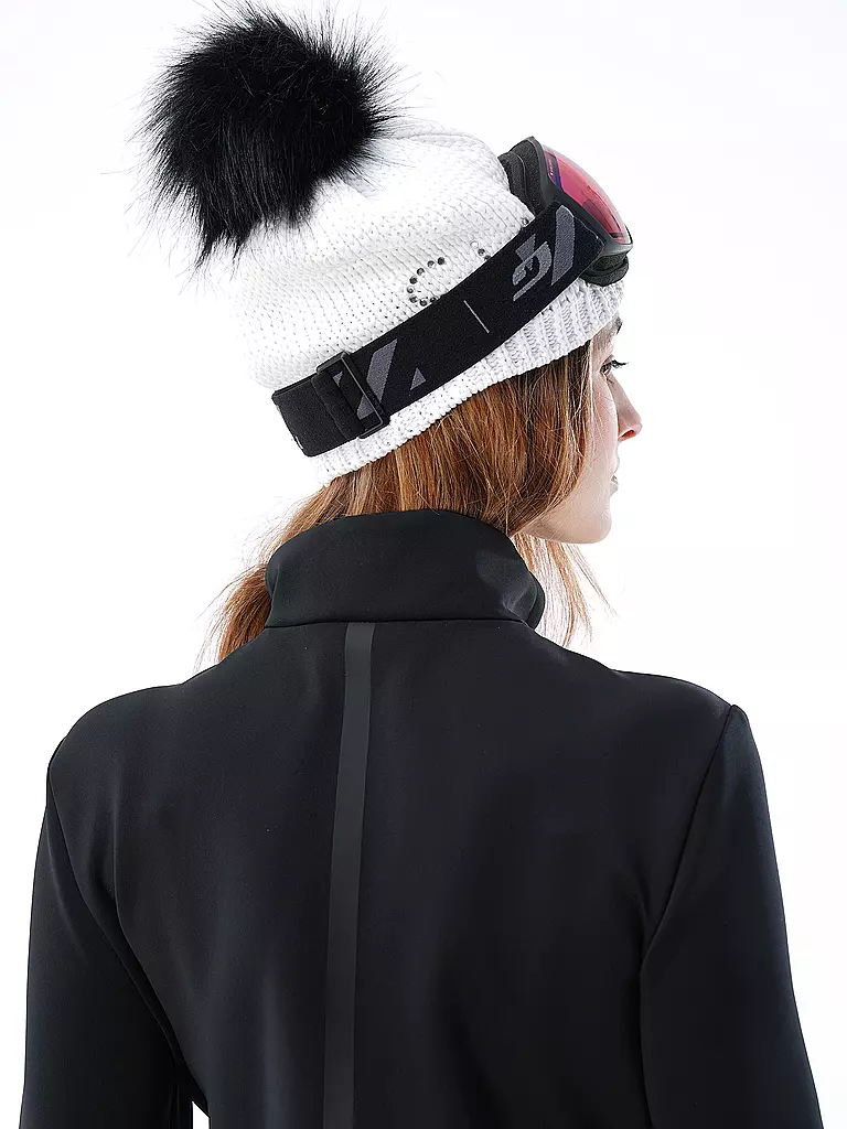 SPORTALM | Damen Unterziehjacke mit Leo-Dessin  | Noir