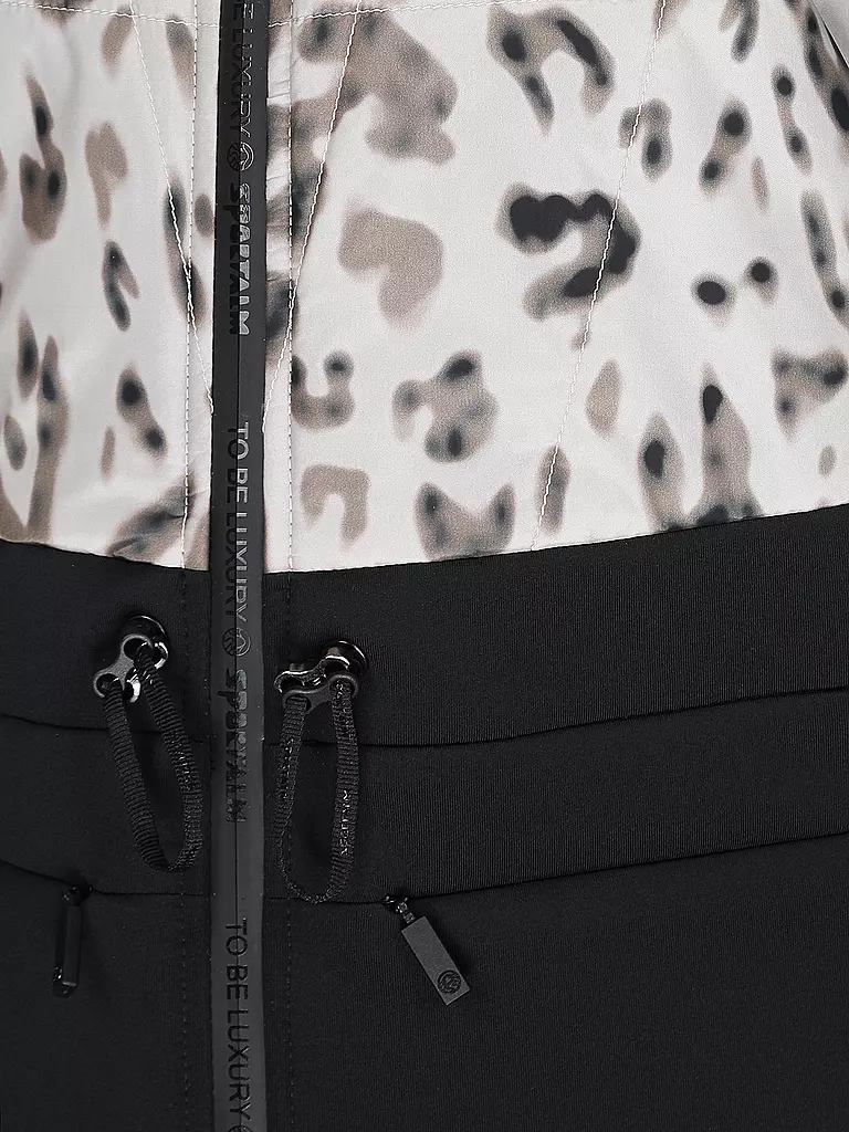 SPORTALM | Damen Unterziehjacke mit Leo-Dessin  | Noir