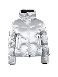 SPORTALM | Doudoune de ski pour femmes à l'aspect métallique tendance | Gris clair