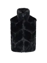 SPORTALM | Gilet Femme Fausse Fourrure | Noir