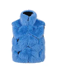 SPORTALM | Gilet Femme Fausse Fourrure | Bleu