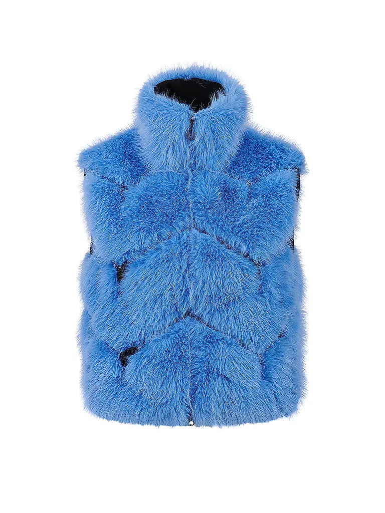 SPORTALM | Gilet Femme Fausse Fourrure | Bleu