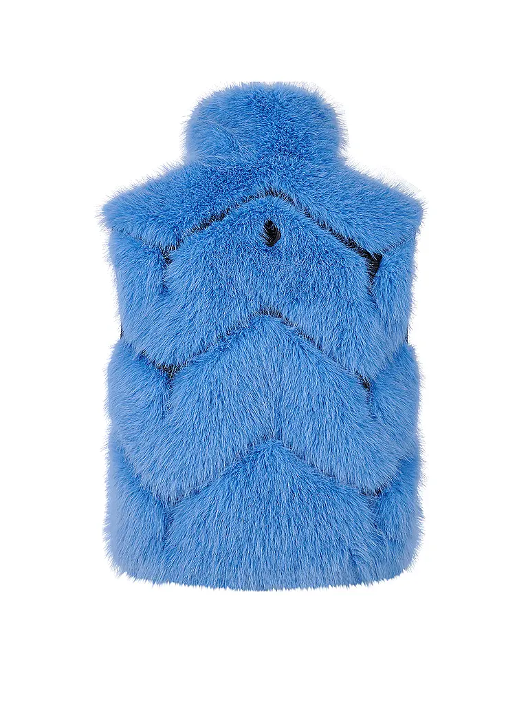 SPORTALM | Gilet Femme Fausse Fourrure | Bleu