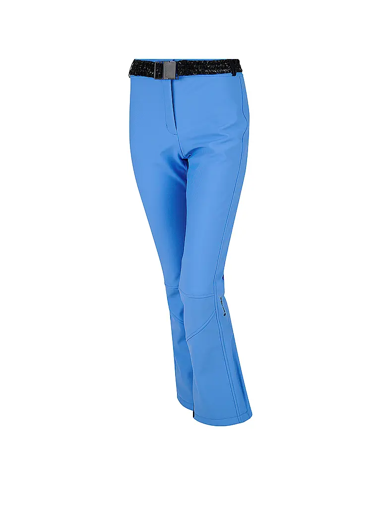 SPORTALM | Pantalon de ski softshell pour femmes avec lignes dynamiques | Bleu