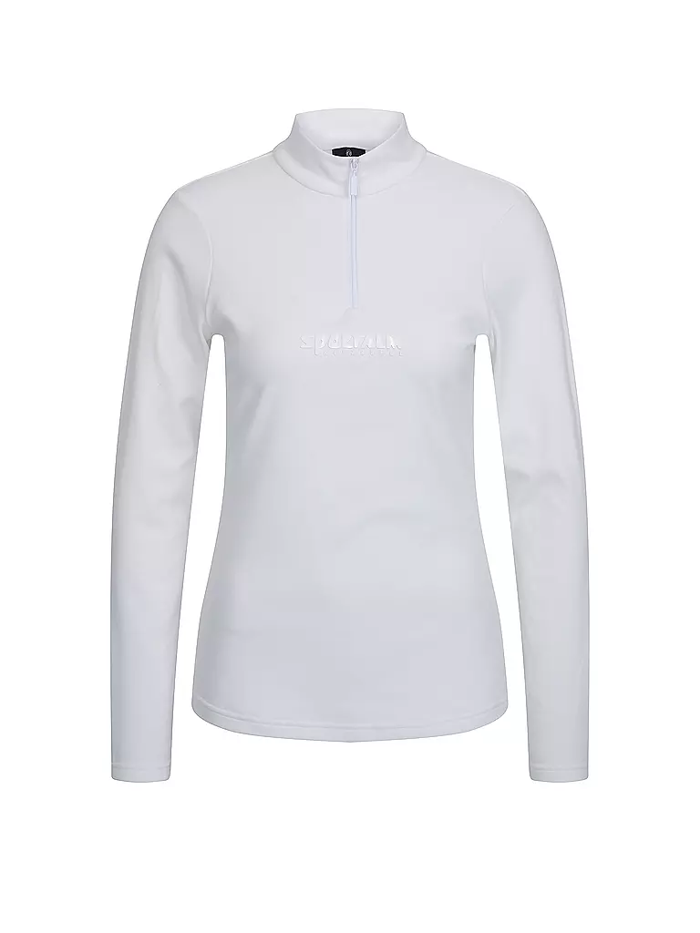 SPORTALM | Sous-pull de ski zippé en polaire pour femme | Blanc